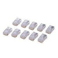 【4/10は期間限定クーポン発行】ELECOM RJ45コネクタ 10個セット LD-RJ45T10A 【KK9N0D18P】