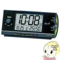 セイコークロック_目覚まし時計_電波_デジタル_大音量_PYXIS_RAIDEN_黒_NR534K