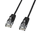 【5/1限定エントリーで当店全品最大P7倍】KB-SL6-01BK サンワサプライ カテゴリ6準拠極細LANケーブル ブラック、1m 【KK9N0D18P】
