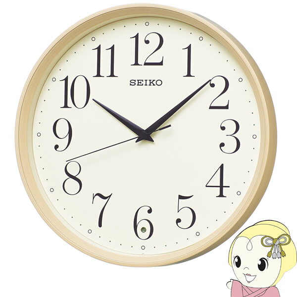 乐天商城 - 【5/10は期間限定クーポン発行】セイコー SEIKO 掛け時計 電波 アナログ 薄茶 木目 模様 スイープセコンド KX222A【KK9N0D18P】