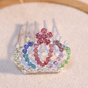 【ヘアアクセサリー】プチフラワーティアラ♪コーム★簡単装着★盛りのアクセントにも【キャバ 結婚式 髪飾り ヘッドアクセ ヘアアレンジ 卒業 七五三 激安 格安 ...
