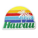 【アパレルスタッフセレクト】ワッペン アイロン ハワイ Hawai Aloha デザイン ハイビスカス ロゴ ホワイト アップリケ わっぺん アイロンで簡単貼り付け 1000円以上お買い上げでゆうパケット便送料無料