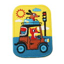 【アパレルスタッフセレクト】ワッペン アイロン きつね キャラクター 狐 かわいい 車 デザイン アップリケ わっぺん アイロンで簡単貼り付け 1000円以上お...