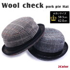 【300円OFFクーポン対象商品】ポークパイハット チェック Pork Pie HAT ハット 帽子 男女兼用 メンズ レディース CAP 大きいサイズ