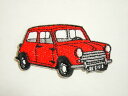 【アパレルスタッフセレクト】ミニクーパー(レッド) 車 クルマ アイロン アップリケ わっぺん wappen アイロンで簡単貼り付け 1000円以上お買い上げで...