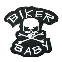 【アパレルスタッフセレクト】ワッペン アイロン バイカーベイビー BIKER BABY ドクロ アメカジ キャラクター デザイン アップリケ わっぺん wapp...