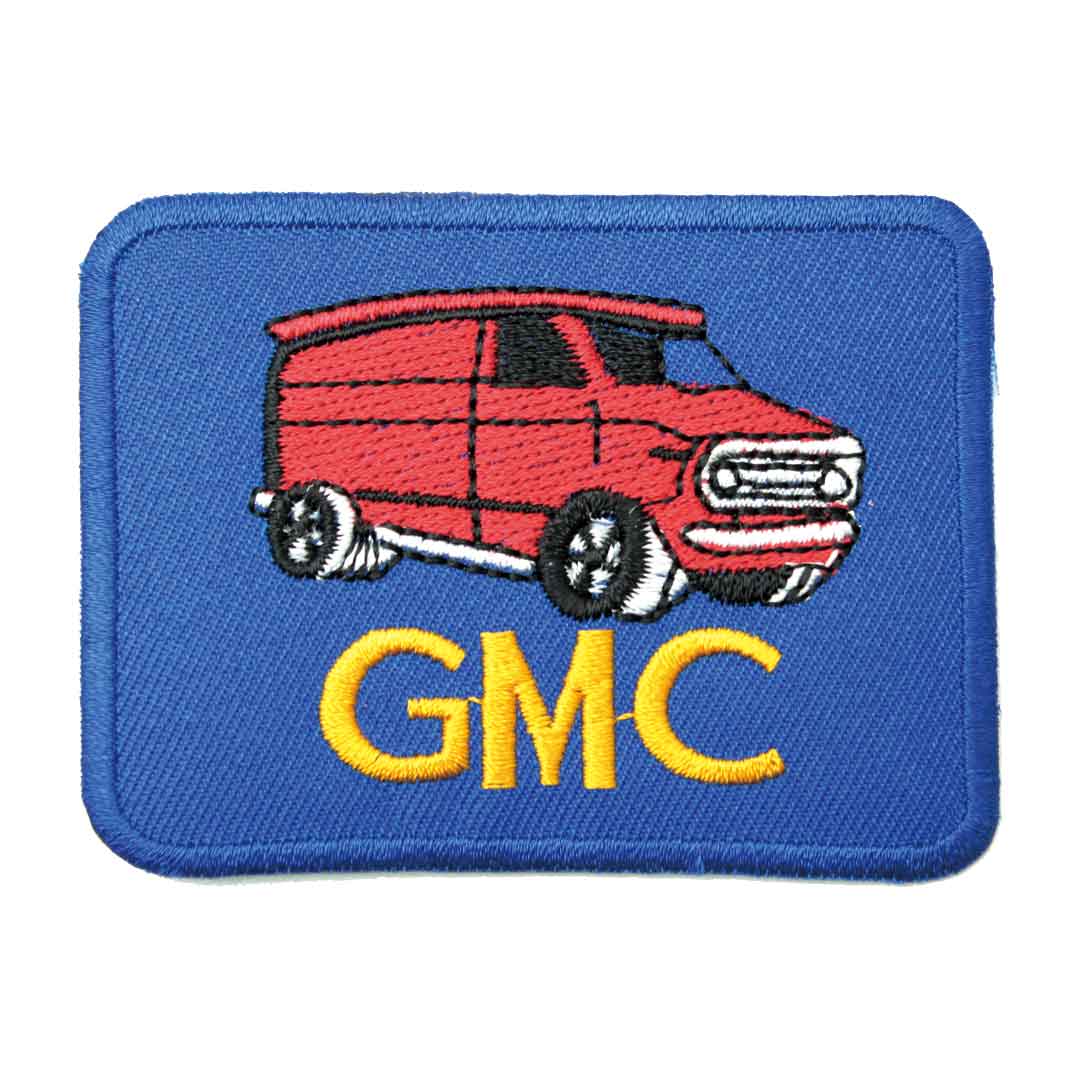 ワッペン アイロン GMC 車 トラック ロゴ エンブレム ブルー アップリケ わっぺん アイロンで簡単貼り付け 1000円以上お買い上げでゆうパケット便送料無料