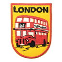 【アパレルスタッフセレクト】ワッペン アイロン LONDON BUS ロンドン バス 乗り物 2階建て アップリケ わっぺん アイロンで簡単貼り付け 1000円...