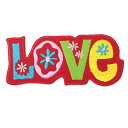 【アパレルスタッフセレクト】ワッペン アイロン LOVE レッド ラブ デザイン メッセージ かわいい ワッペン アップリケ わっぺん wappen アイロンで...