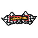ワッペン アイロン CHAMPION チャンピオン フラッグ レース 車 ロゴ アップリケ わっぺん wappen アイロンで簡単貼り付け 1000円以上お買い上げでゆうパケット便送料無料