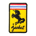 【アパレルスタッフセレクト】ワッペン アイロン jacket ジャケット イエロー エンブレム ロゴ アップリケ わっぺん wappen アイロンで簡単貼り付け...