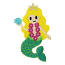 【アパレルスタッフセレクト】ワッペン アイロン 人魚 マーメード かわいい カラフル 伝説 キャラクター デザイン アップリケ わっぺん アイロンで簡単貼り付け...