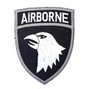 【アパレルスタッフセレクト】ワッペン アイロン AIR BORNE ブラックイーグル 紋章 ミリタリー アップリケ わっぺん wappen アイロンで簡単貼り付...