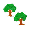 ワッペン アイロン ミニサイズ 2枚セット ミニサイズ 木 WOOD 植物 2P アップリケ わっぺん 小さい アイロンで簡単貼り付け 1000円以上お買い上げ...