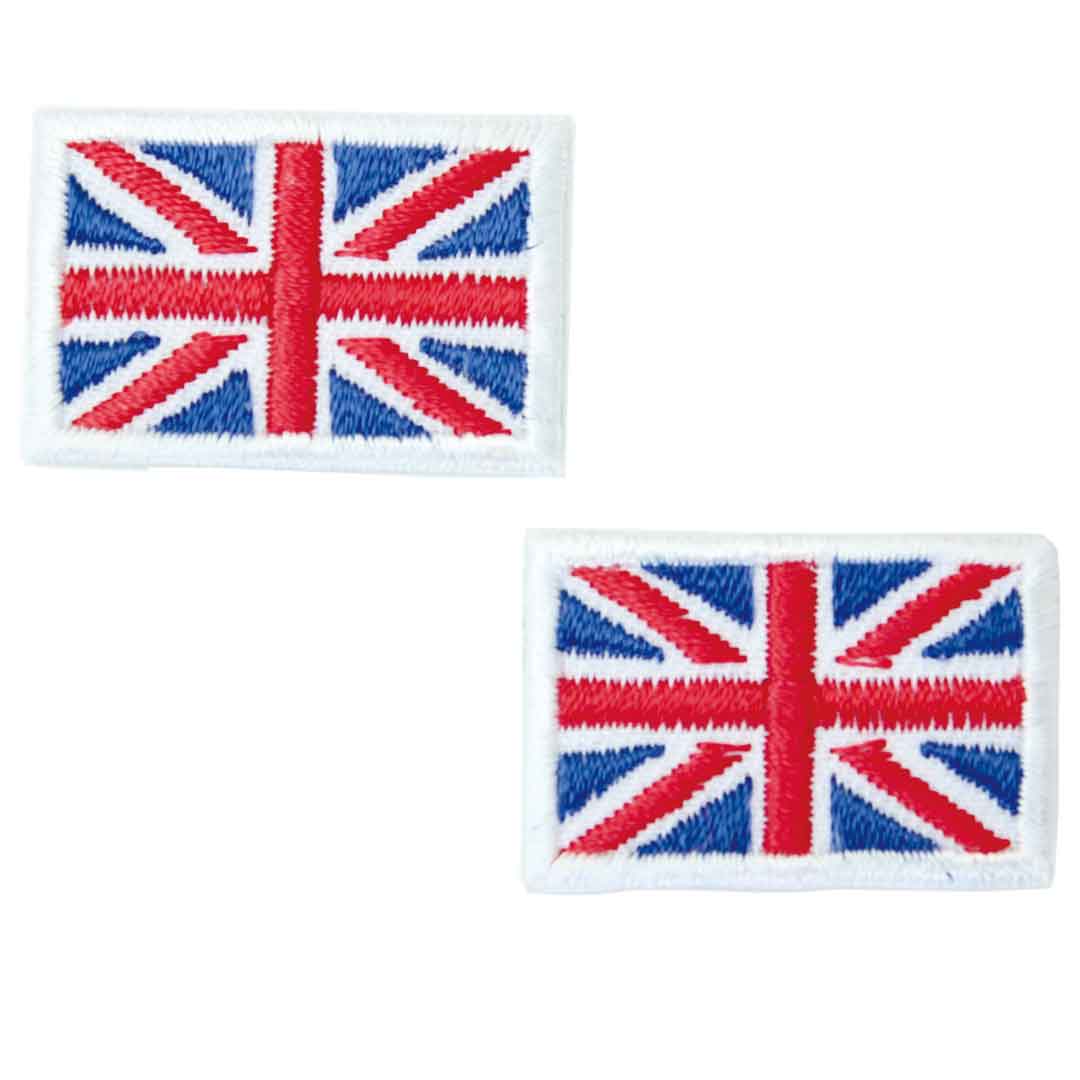 ワッペン アイロン 2枚セット ユニオンジャック ユニオンフラッグ Union Jack イギリス イングランド 国旗 Sサイズ アップリケ わっぺん wappen アイロンで簡単貼り付け