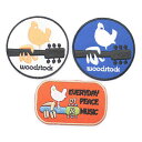 【アパレルスタッフセレクト】WOOD STOCK ウッドストック 3Pセット SET MUSIC ワッペン アップリケ わっぺん アイロンで簡単貼り付け 100...
