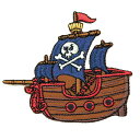 【アパレルスタッフセレクト】ワッペン アイロン 海賊船 船 海 Pirate 船舶 航海 アップリケ わっぺん wappen アイロンで簡単貼り付け 1000円...