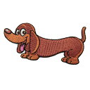 【アパレルスタッフセレクト】ワッペン アイロン 犬 DOG ダックスフンド イヌ かわいい ペット 動物 アップリケ わっぺん アイロンで簡単貼り付け 1000...