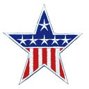 【アパレルスタッフセレクト】ワッペン アイロン USA STAR 星 スター デザイン 国旗 ワッペン アイロン アップリケ わっぺん アイロンで簡単貼り付け ...