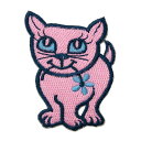 【アパレルスタッフセレクト】ワッペン アイロン CAT キャット 猫 ネコ 動物 ピンク アップリケアップリケ わっぺん アイロンで簡単貼り付け 1000円以上...