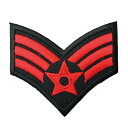 【アパレルスタッフセレクト】ワッペン アイロン エンブレム レッド ミリタリー 紋章 軍物 アップリケ アイロンで簡単貼り付け 1000円以上お買い上げでゆうパ...