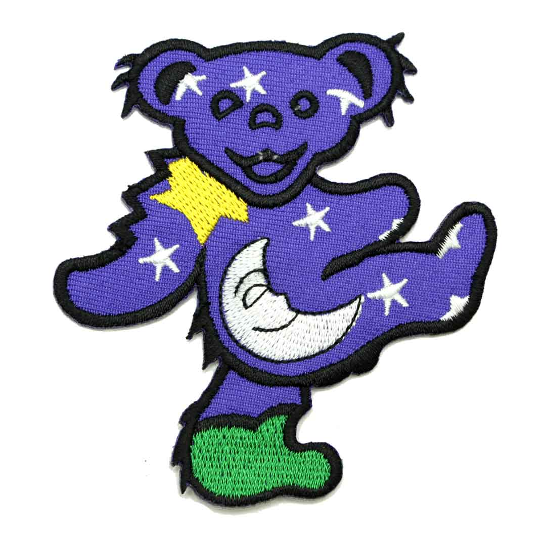 【アパレルスタッフセレクト】DEAD BEAR デザイン パープル キャラクター アート ワッペン ワッペン ア..