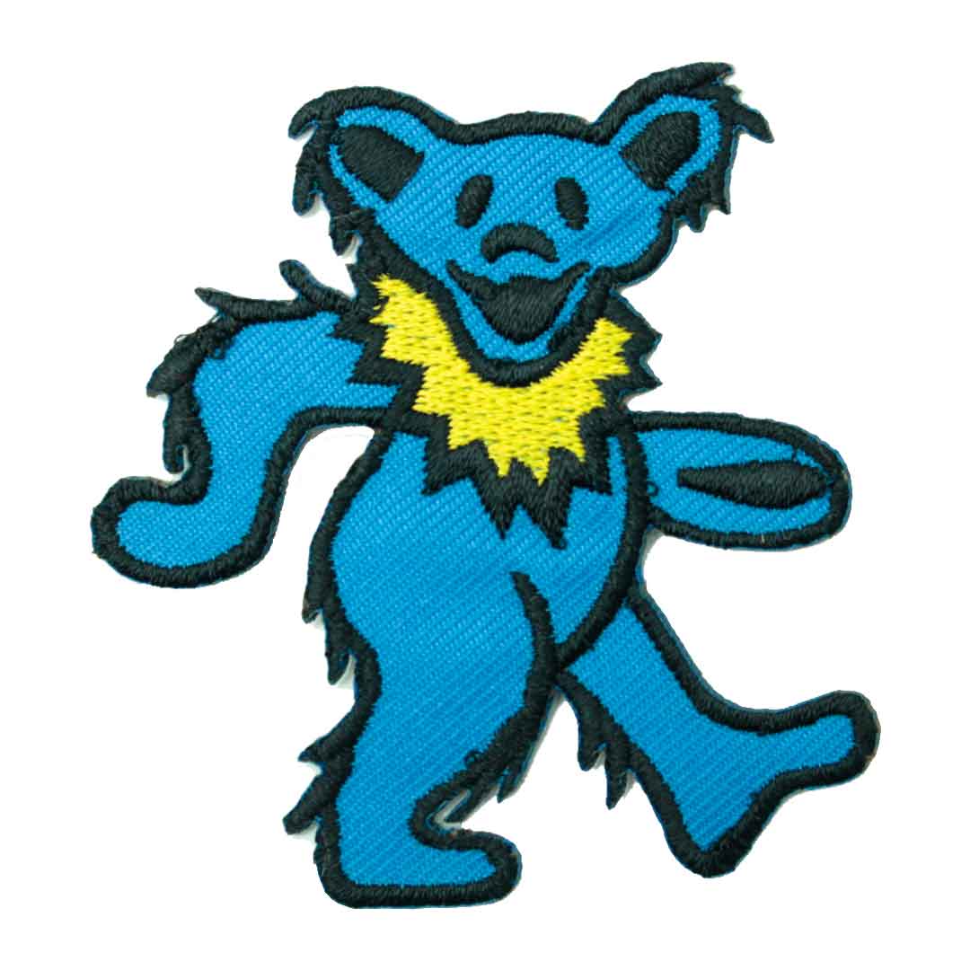 ワッペン アイロン DEAD BEAR デッドベア キャラクター ブルー 動物 クマ デザイン ワッペン アップリケ わっぺん アイロンで簡単貼り付け 1000円以上お買い上げでゆうパケット便送料無料