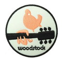 【アパレルスタッフセレクト】ワッペン アイロン WOOD STOCK フェス イベント USA 音楽 ミュージック アップリケ わっぺん アイロンで簡単貼り付け...