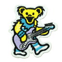 【アパレルスタッフセレクト】DEAD BEAR デザイン イエロー キャラクター ミュージック ワッペン アップリケ わっぺん wappen アイロンで簡単貼り...