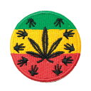 【アパレルスタッフセレクト】CANNABIS マリファナ marijuana ワッペン アップリケ わっぺん wappen アイロンで簡単貼り付け 1000円以...