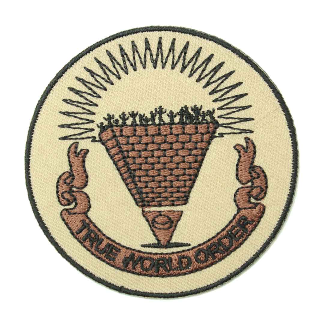 【アパレルスタッフセレクト】ワッペン アイロン TRUE WORLD ORDER ディープステート フリーメイソン ..