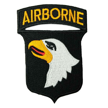 【アパレルスタッフセレクト】ワッペン AIR BORNE ミリタリー 軍物 紋章 鷹 イーグル アップリケ わっぺん アイロンで簡単貼り付け 1000円以上お買い上げでゆうパケット便送料無料