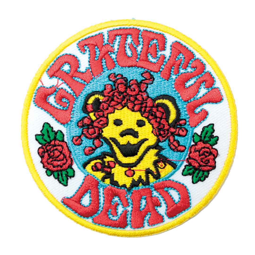 【アパレルスタッフセレクト】ワッペン アイロン Grateful Dead キャラクター デッドベア 音楽 ミュージック アップリケ わっぺん アイロンで簡単貼り付け 1000円以上お買い上げでゆうパケット便送料無料