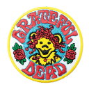 ワッペン アイロン Grateful Dead キャラクター デッドベア 音楽 ミュージック アップリケ わっぺん アイロンで簡単貼り付け 1000円以上お買い上げでゆうパケット便送料無料