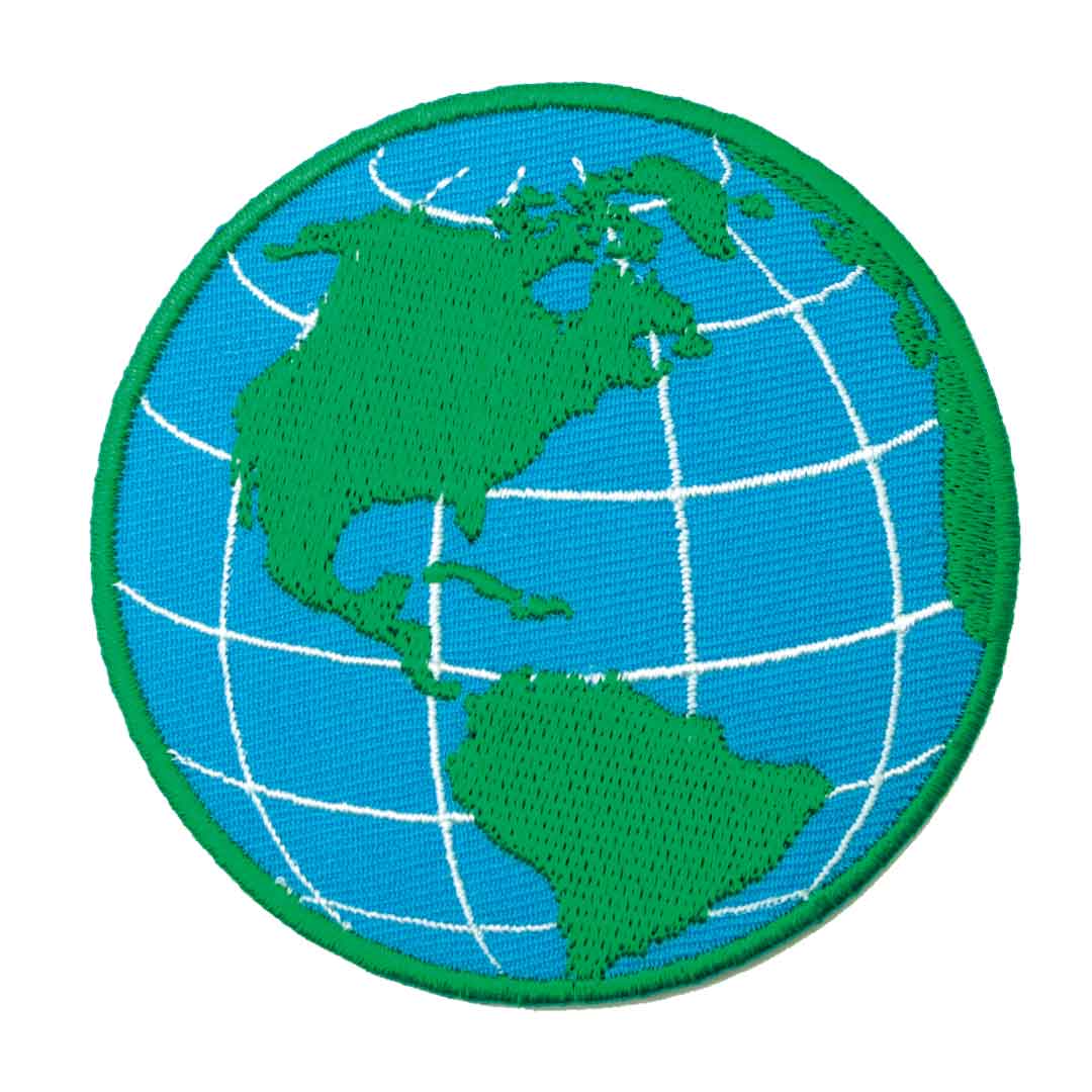 【アパレルスタッフセレクト】ワッペン アイロン 地球 Earth 惑星 地球儀 アース 世界地図 デザイン アップリケ わっぺん wappen アイロンで簡単貼り付け 1000円以上お買い上げでゆうパケット便送料無料