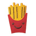 【アパレルスタッフセレクト】ワッペン アイロン ポテト キャラクター 食べ物 POTATO フライドポテト アップリケ わっぺん wappen アイロンで簡単貼...