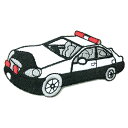 【アパレルスタッフセレクト】ワッペン アイロン パトカー 車 POLICE 乗り物 警察 アップリケ わっぺん wappen アイロンで簡単貼り付け 1000円以上お買い上げでゆうパケット便送料無料