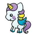 【アパレルスタッフセレクト】ワッペン アイロン ユニコーン かわいい キャラクター アップリケ わっぺん アイロンで簡単貼り付け 1000円以上お買い上げでゆう...