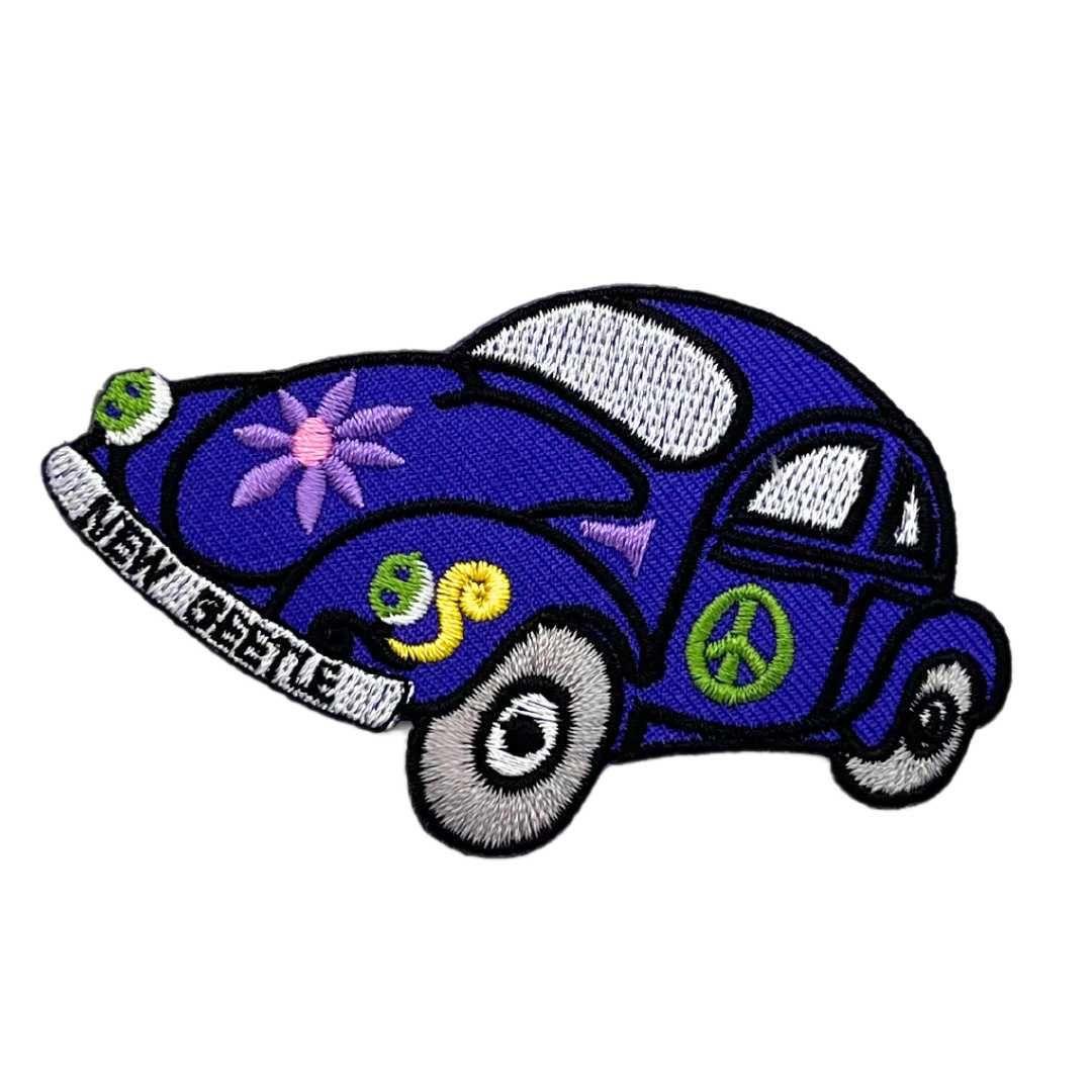 【アパレルスタッフセレクト】ワッペン アイロン ワーゲン ヒッピー レトロ アート パープル 車 CAR デ..