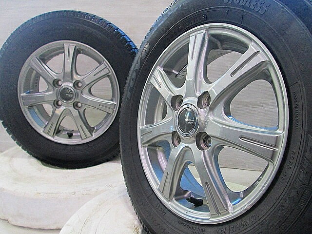 【中古ホイール 13インチ & 中古スタッドレスタイヤ 145/80R13】【中古ホイール 13インチ & 中古スタッドレスタイヤ 145/80R13】 N-BOX ライフ モコ AZ-ワゴン キャロル アルト スペーシア