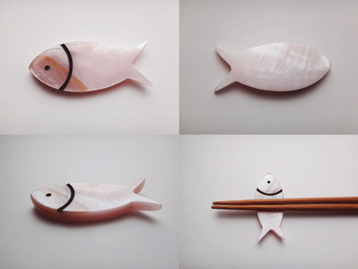 シェル箸置きフィッシュ(魚)