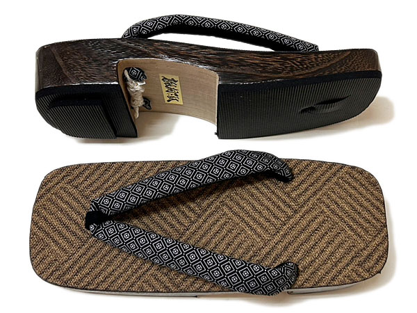 下駄 メンズ 合成皮革 右近下駄 高級国産 桐下駄 男性 下駄 PVC張 菱 おしゃれ桐下駄 紳士 鼻緒 粋な男の桐下駄 浴衣下駄 ゆかた フリーサイズ　新入荷