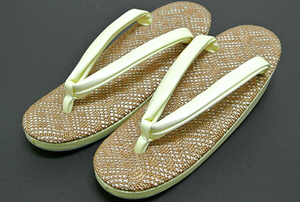 夏草履 シザール麻 草履 単衣 1　夏の着物に夏用 高級シザール麻草履 日本製 大阪ぞうり謹製Mサイズ フォーマル 礼装 草履送料無料【smtb-KD】　新入荷のサムネイル