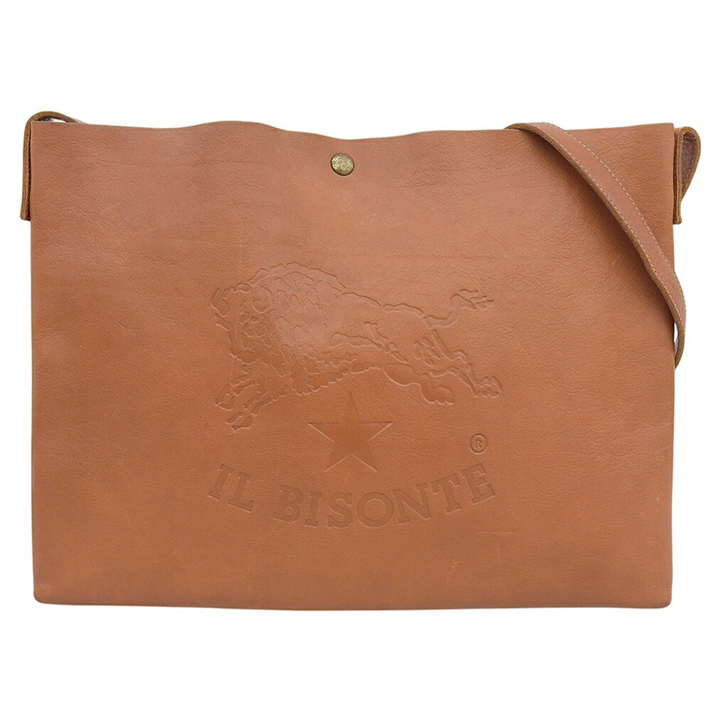 IL BISONTE - 新着【中古】 超美品 イルビゾンテ IL BISONTE 現行 54162305411 ヤケヌメ レザー ショルダー バッグ クロスボディバッグ 茶 ブラウン 定価50600円