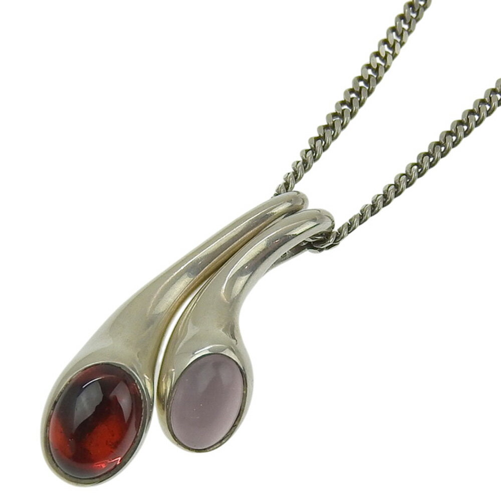 樂天商城 - 新着【中古】 超美品 ジョージジェンセン Georg Jensen C418029 カーニバル ガーネット ローズクォーツ ネックレス SV925 スターリングシルバー