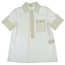 【中古】超美品 エルメス HERMES 2022年商品 ホースビット ポケットチャーム コットン100% プルオーバー ドレス ポロ シャツ 36 S 白 レデ...