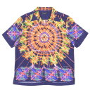 新着【中古】超美品 ドルチェ&ガッバーナ G5JM4T Kaleidoscope print カレイドスコープ シルク100% シャツ 41 L-XL 紳士 万華鏡 総柄 半袖