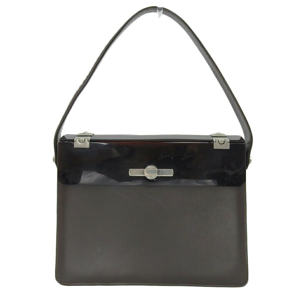 【中古】美品 コンテス COMTESSE 90年代ヴィンテージ レア メタル クランプ アセテート 蛇腹フラップ ..