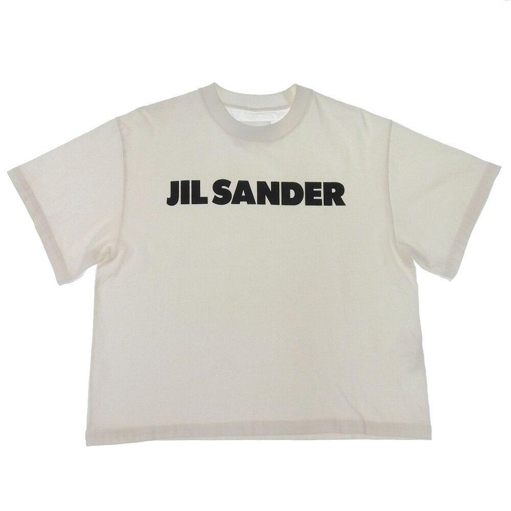 【中古】 美品 ジルサンダー JIL SANDER 21SS 半袖 JIL SANDER ロゴプリント Tシャツ カットソー M レディース オーバーサイズ