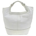 楽天スーパーセール!【中古】美品 ジルサンダー JIL SANDER 現行ロゴ ホワイト レザー バスケット ショルダー トート ハンド バッグ 大型 A3 白...